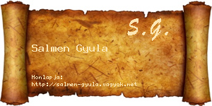Salmen Gyula névjegykártya